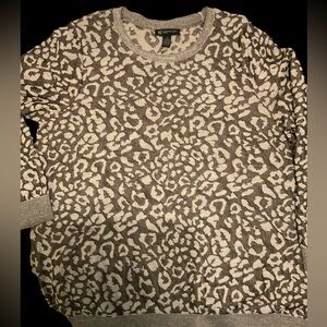 Beautiful leopard print pull over sweater by INC. Size 2X